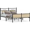vidaXL Struttura letto senza materasso rovere Sonoma 140x200 cm materiale a base di legno