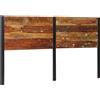 vidaXL Testiera 180 cm legno vecchio legno massiccio e ferro