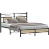 vidaXL Struttura letto senza materasso rovere Sonoma 140x190 cm materiale a base di legno