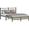 vidaXL Struttura letto senza materasso rovere Sonoma 150x200 cm materiale a base di legno