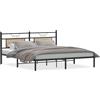 vidaXL Struttura letto senza materasso rovere Sonoma 160x200 cm materiale a base di legno