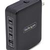 StarTech.com Caricatore da parete USB-C 140W, USB-C/USB-A, adattatore di alimentazione PD GaN - Alimentatore - Tecnologia GaN - 140 Watt - 5 A - Power Delivery 3.1 - 4 porte di uscita (USB, 3 x USB-C) - Nero