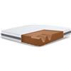 11.11 SRLS Il materasso singolo White Stone 75x180 Basic, antibatterico, antiacaro, anallergico. | Altezza 25 cm | Italy