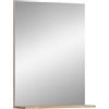 XONOX.home GmbH Specchio da bagno Lambada 1 anta, 1 ripiano Bianco lucido, decoro rovere.