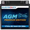 Electronicx Batteria per moto Electronicx YTX14-BS AGM 12 V 14 Ah ▶ Senza manutenzione Moto e quad
