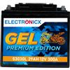 Electronicx Moto Edition GEL Batteria 29Ah 12V 300A ▶ Batteria Motocicletta Scooter Enduro Off-Road - senza manutenzione antigoccia ermetica potente