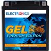 Electronicx GEL Batteria YTX16-BS 12V 16Ah 235A/EN ▶ Batteria moto scooter ATV - senza manutenzione sigillata anti-vibrazione