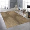 Teppich-Traum Tappeto di alta qualità per interni ed esterni resistente alle intemperie con motivo a foglie in beige marrone Dimensioni - 120 x 170 cm