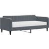 vidaXL Letto da giorno con materasso grigio scuro 90x190 cm in velluto