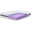 11.11 SRLS Il materasso singolo White Stone 100x190 Carbonio, Antibatterico, Antiacaro, Anallergico. | Altezza 25 cm | Italy