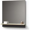Livinity Specchio contenitore bagno Livinity Timavo Antracite 60 x 67 cm con ripiano, Model 52969