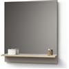 Livinity Specchio contenitore bagno Livinity Timavo Grigio 60 x 67 cm con ripiano, Model 52978