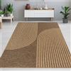 Carpetia Tappeto per interni ed esterni con motivo geometrico a fiocco in marrone beige dimensioni - 160 x 230 cm