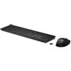 HP Tastiera e mouse wireless HP 650, formato standard (100%), wireless, wireless RF, tasti a membrana, nero, mouse incluso