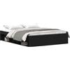 vidaXL Struttura letto senza materasso look rovere nero 160x200 cm