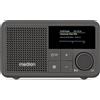 MEDION® MEDION S66822 Mini radio DAB+ portatile con Bluetooth (batteria ricaricabile fino a 6,5 ore, piccolo display a colori oscurabile, antenna telescopica, sleep timer, sveglia, snooze, AUX, USB-C) grigio