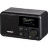MEDION® MEDION S66822 Mini radio DAB+ portatile con Bluetooth (batteria ricaricabile fino a 6,5 ore, piccolo display a colori oscurabile, antenna telescopica, sleep timer, sveglia, snooze, AUX, USB-C) nero