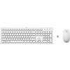HP Mouse e tastiera wireless HP 230, formato standard, wireless, tecnologia RF, tasti a membrana, bianco, include mouse