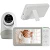 Kikkaboo Kikka boo baby monitor Rhen telecamera 5 pollici display modalità ECO ninne nanne visione notturna bianco