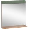 VICCO Specchio da bagno Vicco Izan Quercia verde/oro 60 x 62 cm con ripiano, Model 54416
