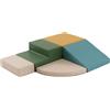 IGLU Soft Play Set di costruzioni morbide per bambini, IGLU Soft Play Corner Climber, beige-turchese