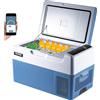 VEVOR Frigorifero per auto VEVOR, 22 l, compressore, piccolo frigorifero portatile, frigorifero per auto con scomparto congelatore, per veicoli, auto, camion, camper, barche, mini refrigeratore elettrico per guida, viaggi, pesca, uso esterno e domestico