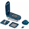 Mastrad Multi-Gemüsezerkleinerer mit Mandoline, Kunststoff, Stahl, Blau, F21413