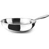IBILI MENAJE, S.A. Padella wok Ibili Triply Natural, acciaio inox/alluminio, 30 cm, argento