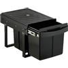 Relaxdays Cestino da incasso, 3 scomparti, 15 l e 2 x 8 l, L x P x A: 34,6 x 34 x 51,8 cm, estraibile, sistema di raccolta rifiuti per mobile base, nero
