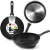 IBILI MENAJE, S.A. Ibili Natura 30 Cm Wok Argento Argento Taglia unica