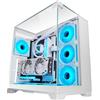 Mars Gaming Mc-vision Mc-vision Atx Case Triplo vetro temperato Design senza cornice Doppia fotocamera Usb 3.0 Bianco