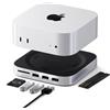 Satechi, docking station per Mac Mini 2024 con hub USB-C e memoria SSD, argento