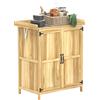 Outsunny Casetta da giardino Outsunny in legno, casetta per attrezzi resistente alle intemperie 74x43x88cm, casetta per attrezzi