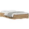 vidaXL Artisan struttura letto in rovere 120 x 190 cm materiale a base di legno