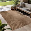 Carpetsale24 Tappeto Interno Esterno Impermeabile Look Naturale Juta Ideale per Soggiorno Cucina Terrazza e Balcone, Dimensioni: 280x370 cm