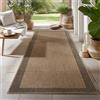 Carpetsale24 Tappeto Interno Esterno Impermeabile Look Naturale Juta Ideale per Soggiorno Cucina Terrazza e Balcone, Dimensioni: 80x250 cm
