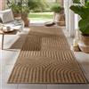 Carpetsale24 Tappeto Interno Esterno Impermeabile Look Naturale Juta Ideale per Soggiorno Cucina Terrazza e Balcone, Dimensioni: 80x250 cm