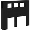 vidaXL testiera LED vidaXL look rovere nero 120 x 18,5 x 103,5 cm