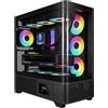 GAMDIAS Atlas P2 CG RGB Mid Tower ATX Case con pannelli in vetro nero - Midi/Minitower - ATX