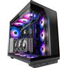 Mars Gaming Mc-rev PC Case Atx doppio vetro temperato 3x ventole Argb invertite 12 cm nero
