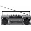 Soundmaster Autoradio a cassette stereo Bluetooth SRR80TI argento