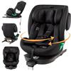 FableKids Seggiolino FableKids® NORA | Seggiolino auto i-Size rotante a 360° 40-150 cm | rialzo con ISOFIX e gamba di supporto ECE R129/04 Nero