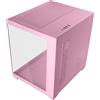 Mars Gaming Mc-view2 Microatx Microatx PC Case Doppia ventola in vetro temperato Frgb 120mm Rosa