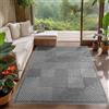 Carpetsale24 Tappeto Interno Esterno Impermeabile Tessitura Piatta Resistente UV Look Sisal Ideale per Cucina Balcone Terrazza Dimensioni: 120x170 cm