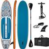 Aqua Marina Pure Air Tropic SUP Board 12'0" (366 cm) gonfiabile - set completo di pagaia e pompa - arancio/blu