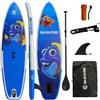 Sun Reflections Kids SUP 8'2 gonfiabile Set tavola e pagaia per bambini 250x66x10cm - Colore: VIOLET (250x66cm)