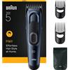 Braun HC5550, Blu, 3 mm, 3,5 cm, Batteria, 50 min, Batteria integrata