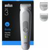 Braun Series 3 80789711, Rasatura a secco e bagnata, Alimentazione/batteria, Grigio chiaro