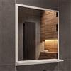 hajduk furniture Specchio da Bagno con Mensola Bianco 70x60 cm da Parete