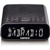 LENCO CR-606BK - Radiosveglia con DAB+/FM, Bluetooth® e ampio display LCD oscurabile - Nero